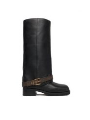 MICHAEL Michael Kors Kozaki Colby 40F5COFB6L Czarny. Czarne kozaki damskie MICHAEL Michael Kors, ze skóry, bez obcasa, na płaskiej podeszwie. Za 1,779.00 zł.