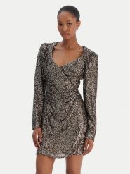 Rinascimento Sukienka koktajlowa CFC0126602003 Srebrny Slim Fit. Szare sukienki damskie Rinascimento, s, bez wzorów, z syntetyku, wizytowe, bez kołnierzyka, bez ramiączek. Za 769.99 zł.