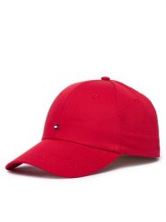 Tommy Hilfiger Czapka z daszkiem Th Flag AM0AM13008 Czerwony. Czerwone rękawiczki męskie Tommy Hilfiger, bez wzorów, z bawełny. Za 169.99 zł.