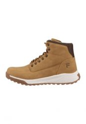 Trapery męskie, Fila Lance XXI Mid. Brązowe śniegowce i trapery męskie Fila, z materiału, sportowe, bez zapięcia. Za 285.99 zł.