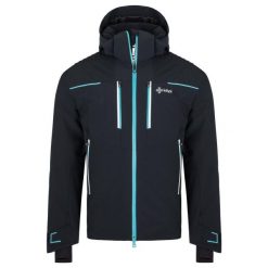 Kurtka narciarska Kilpi Dexen. Czarne kurtki snowboardowe męskie Kilpi, l, bez wzorów, z materiału, długie, z kapturem, narciarskie, Dermizax. Za 835.17 zł.