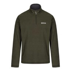 Bluza Polarowa z suwakiem Męska Thompson. Zielone bluzy sportowe męskie Regatta, l, bez wzorów, z polaru, bez kaptura, trekkingowe. Za 88.99 zł.