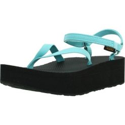 Sandały TEVA W FLATFORM SLIM Niebieski. Niebieskie sandały damskie Teva, bez wzorów, z tkaniny, bez obcasa, bez zapięcia. Za 279.99 zł.