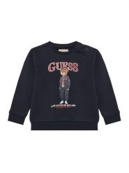 Guess Bluza N6BQ03 K6112 Granatowy Regular Fit. Niebieskie bluzy dla chłopców Guess, z aplikacjami, z bawełny, bez ramiączek, bez kaptura. Za 154.99 zł.