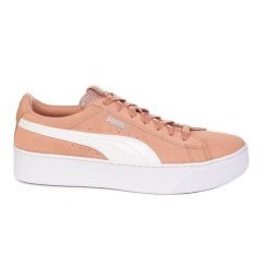 Platforma Puma Vikky Dusty Coral Dusty. Obuwie sportowe damskie Puma, bez wzorów, z materiału, Puma Vikky. Za 295.99 zł.