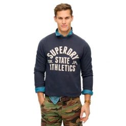 Bluza Superdry Athletic Essentials. Niebieskie bluzy męskie Superdry., m, bez wzorów, bez kaptura. Za 312.35 zł.