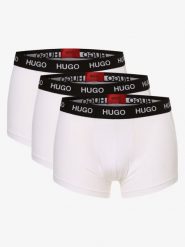 HUGO Obcisłe bokserki pakowane po 3 szt. Mężczyźni Bawełna biały, S. Białe bokserki męskie Hugo, m, bez wzorów, z bawełny. Za 219.95 zł.