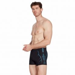 Męskie kąpielówki COMBAT Boxer. Czarne kąpielówki męskie ZOGGS, l, bez wzorów, do pływania. Za 136.61 zł.