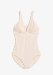 Body lekko modelujące. Brązowe bielizna wyszczuplająca bonprix, bez wzorów. Za 59.99 zł.