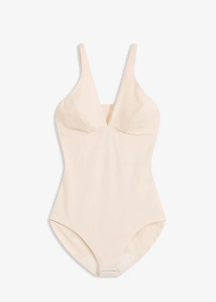 Body lekko modelujące. Brązowe bielizna wyszczuplająca bonprix, bez wzorów. Za 59.99 zł.