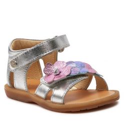 Sandały Naturino. Szare sandały dziewczęce Naturino, bez zapięcia. Za 279.99 zł.