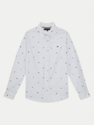 Tommy Hilfiger Koszula KB0KB09555 D Błękitny Regular Fit. Niebieskie koszule dla chłopców Tommy Hilfiger, bez wzorów, z bawełny, bez kołnierzyka, bez ramiączek. Za 179.99 zł.