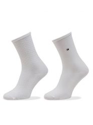 Tommy Hilfiger Skarpety długie 701227563 Biały. Białe skarpety damskie Tommy Hilfiger, bez wzorów, z syntetyku. Za 69.99 zł.