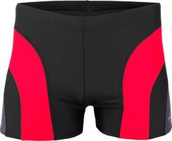 Crowell Kąpielówki męskie Crowell Sykes kol.01 czarno-czerwono-szare 5XL. Czarne kąpielówki męskie CROWELL, m, bez wzorów. Za 59.85 zł.