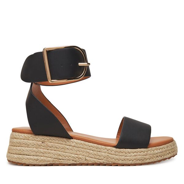 Espadryle DeeZee. Czarne sandały damskie DeeZee, bez wzorów, bez obcasa, bez zapięcia. Za 139.99 zł.