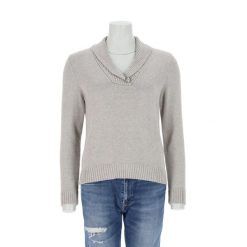 Second life - Damski szary sweter - Jak nowy. Szare swetry damskie Ralph Lauren, bez wzorów, bez kołnierzyka, bez ramiączek, bez kaptura. Za 127.76 zł.