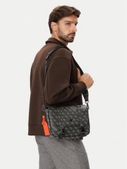Guess Saszetka HMMILO P6464 Czarny. Czarne saszetki męskie Guess, ze skóry. Za 494.99 zł.
