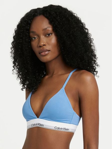 Calvin Klein Underwear Biustonosz braletka LV00QF8498 Błękitny. Niebieskie biustonosze Calvin Klein Underwear, bez wzorów, z bawełny. Za 152.99 zł.