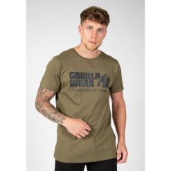 Classic Koszulka - zielony. Zielone koszulki sportowe męskie GORILLA WEAR, s, bez wzorów, z bawełny, bez kołnierzyka, bez ramiączek, na fitness i siłownię. Za 178.00 zł.