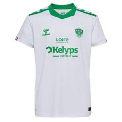 Koszulka wyjazdowa ASSE 2024/25. Białe koszulki sportowe męskie Hummel, s, bez wzorów, z materiału, bez kołnierzyka, bez ramiączek, na fitness i siłownię. Za 308.00 zł.