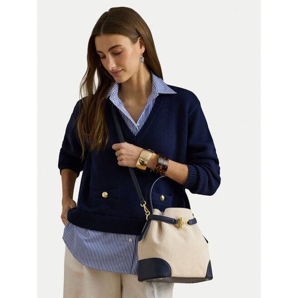 Torebka LAUREN RALPH LAUREN. Brązowe torebki do ręki damskie Lauren Ralph Lauren, bez wzorów, bez dodatków. Za 1,117.99 zł.