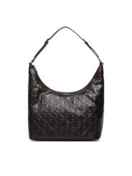 Calvin Klein Torebka Emblem Aop Debossed Medium Shbag LV04F3875G Brązowy. Brązowe torebki do ręki damskie Calvin Klein, bez wzorów, ze skóry, bez dodatków. Za 649.99 zł.