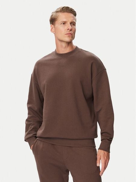 HUGO Bluza Dapocrew 50525892 Brązowy Regular Fit. Brązowe bluzy męskie Hugo, m, bez wzorów, z bawełny, bez kaptura. Za 399.99 zł.