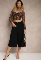 Czarne Szorty Jeansowe High Waist Typu Bermudy Baggy Sonallea. Czarne szorty damskie Renee, m, z aplikacjami, z jeansu, eleganckie, z podwyższonym stanem. Za 59.99 zł.