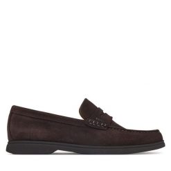 Mokasyny BOSS. Brązowe mokasyny męskie Boss. Za 849.99 zł.