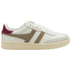 Sznurowane trampki damskie Gola Falcon. Białe trampki i tenisówki damskie Gola, bez wzorów, z gumy, eleganckie, bez zapięcia. Za 468.50 zł.
