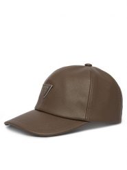 Guess Czapka z daszkiem AM9596 POL01 Brązowy. Brązowe czapki i kapelusze damskie Guess, z aplikacjami, ze skóry. Za 199.99 zł.