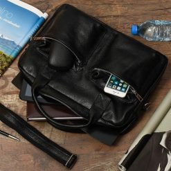 Beltimore torba męska skórzana Duża czarna laptop J15. Czarne torby na laptopa męskie bez wzorów. Za 419.90 zł.