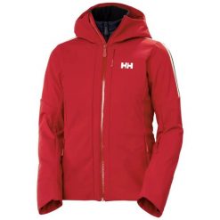 Damska kurtka narciarska z kapturem Helly Hansen Avanti Softshell. Czerwone kurtki snowboardowe damskie Helly Hansen, xs, bez wzorów, z dzianiny, z kapturem, narciarskie, primaloft. Za 1,427.00 zł.