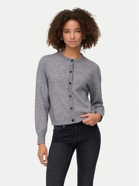 ONLY Kardigan Camille 15349639 Szary Regular Fit. Szare kardigany damskie Only, xl, bez wzorów, z syntetyku. Za 159.99 zł.