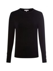 Marie Lund Sweter damski z cienkiej dzianiny Kobiety czarny jednolity, M. Czarne swetry damskie Marie Lund, m, bez wzorów, z dzianiny, bez kołnierzyka, bez ramiączek, bez kaptura. Za 199.95 zł.