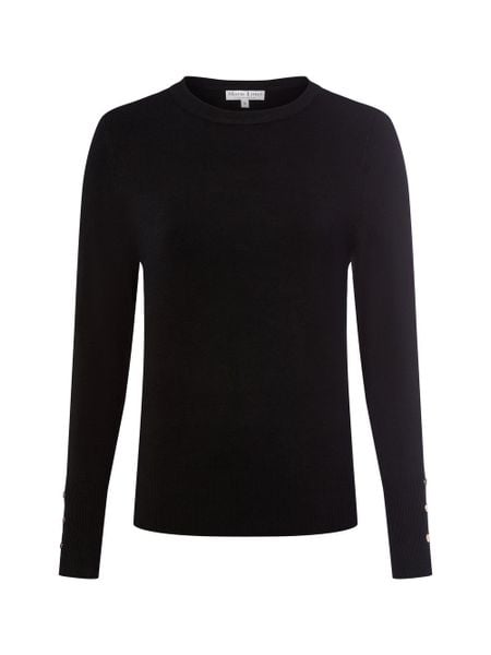 Marie Lund Sweter damski z cienkiej dzianiny Kobiety czarny jednolity, M. Czarne swetry damskie Marie Lund, m, bez wzorów, z dzianiny, bez kołnierzyka, bez ramiączek, bez kaptura. Za 199.95 zł.