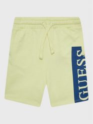 Guess Szorty sportowe L3GD03 KA6R0 Żółty Relaxed Fit. Żółte szorty dla chłopców Guess, z aplikacjami, z bawełny, sportowe. Za 219.99 zł.