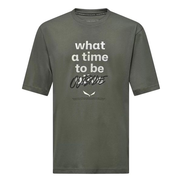 Luźny T-shirt Salewa Eagle Outside. Zielone t-shirty męskie Salewa, m, bez wzorów, z bawełny, bez kołnierzyka. Za 231.50 zł.