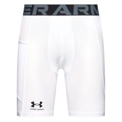 Spodenki fitness męskie UNDER ARMOUR HeatGear Compression kompresyjne. Białe krótkie spodenki sportowe męskie Under Armour, m, bez wzorów, na fitness i siłownię. Za 159.99 zł.