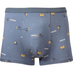Bokserki Obcisłe, Niebieskie, Łodzie Podwodne, Statki, Bawełniane, Majtki z Elastanem -ALTIES. Niebieskie bokserki męskie Alties, l, bez wzorów, z bawełny. Za 35.00 zł.