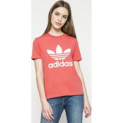 Adidas Originals - Top. Różowe topy damskie adidas Originals, z krótkim rękawem. W wyprzedaży za 99.90 zł.
