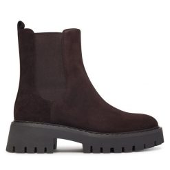 Sztyblety MICHAEL Michael Kors. Brązowe botki damskie MICHAEL Michael Kors, bez obcasa, na płaskiej podeszwie, bez zapięcia. Za 879.99 zł.