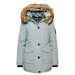 Parka z kapturem z syntetycznym futrem damska Superdry Everest. Szare parki damskie Superdry., bez wzorów, z syntetyku, eleganckie, z kapturem. W wyprzedaży za 521.35 zł.