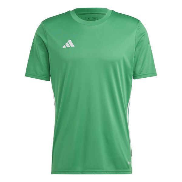 Koszulka do piłki nożnej męska adidas Tabela 23 Jersey. Zielone koszulki sportowe męskie Adidas, l, bez wzorów, z jersey, bez kołnierzyka, bez ramiączek, do piłki nożnej. Za 61.90 zł.