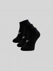 4F Skarpetki krótkie (3-pack) męskie - czarne 39-42. Czarne skarpety męskie 4f, bez wzorów, z bawełny. Za 49.99 zł.