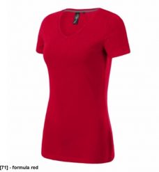 MALFINI Action V-neck - ADLER - Action V-neck - Koszulka damska, 180 g/m, 95 % bawełna, 5 % elastan formula red M. Czerwone t-shirty damskie Malfini, m, bez wzorów, z bawełny, bez kołnierzyka. Za 34.15 zł.