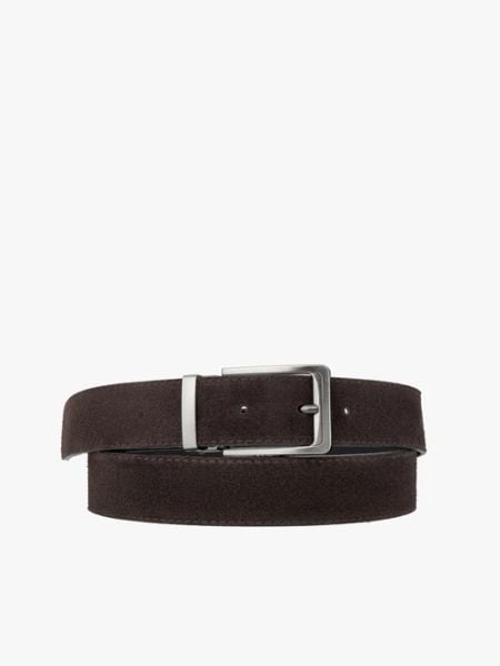 Brązowy pasek ze skóry welurowej. Brązowe paski damskie Ryłko, bez wzorów, z jeansu, eleganckie. Za 129.99 zł.