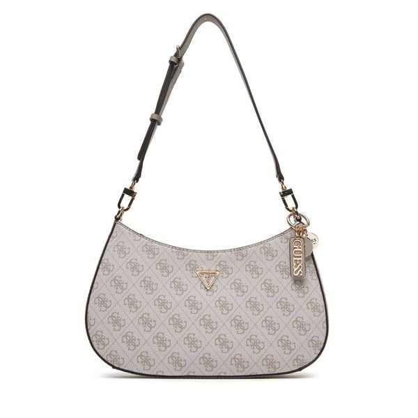 Torebka Guess. Brązowe torebki do ręki damskie Guess, z aplikacjami, klasyczne, bez dodatków. Za 419.99 zł.