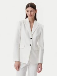 HUGO Marynarka Asmalla 50540787 Biały Slim Fit. Białe żakiety damskie Hugo, bez wzorów, z syntetyku. Za 779.99 zł.