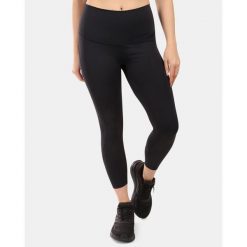 Damskie legginsy fitness Kilpi RIVIAN-W z funkcją OPTI-DRY. Czarne legginsy damskie Kilpi, s, bez wzorów, do biegania. Za 153.53 zł.